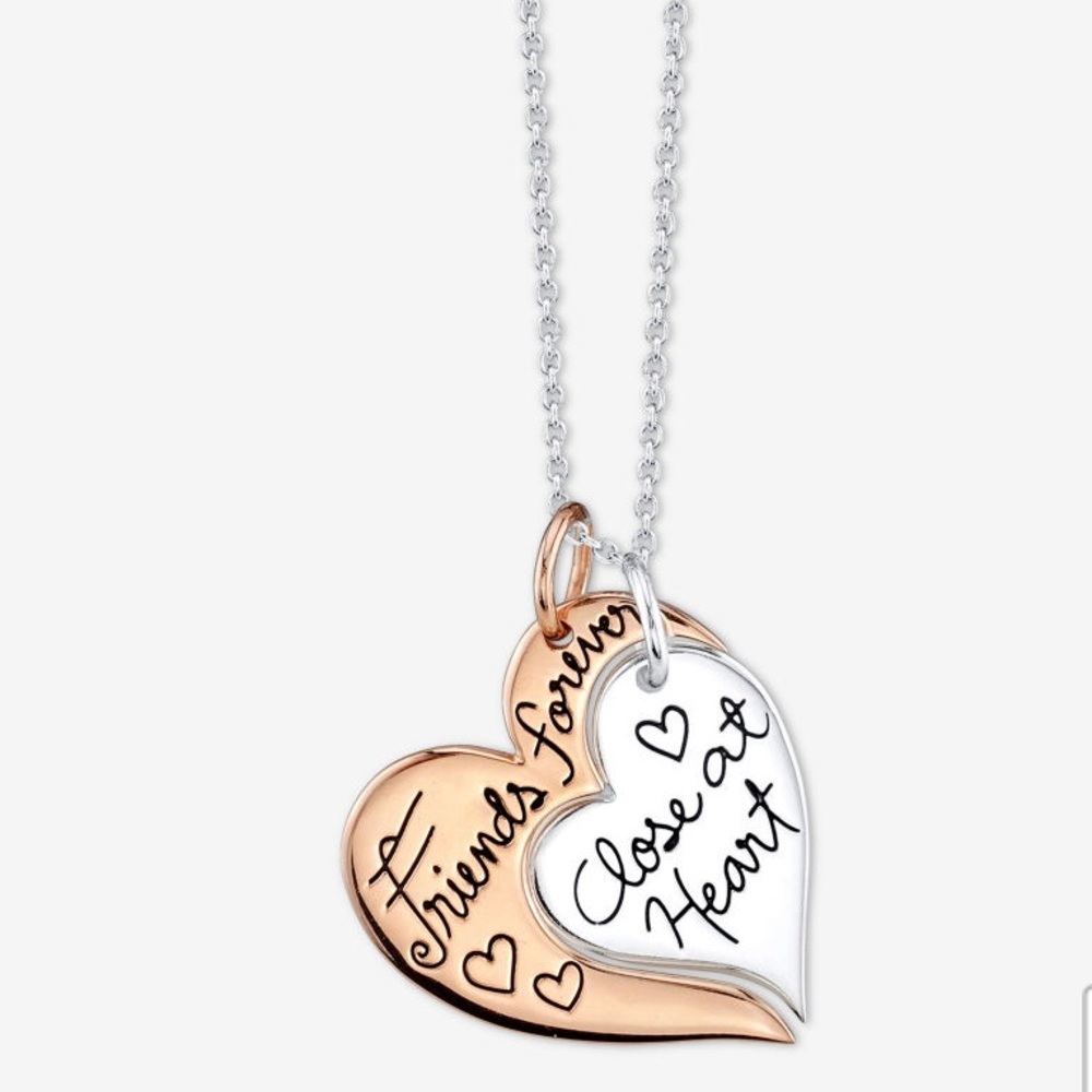 New Footnotes Friend Sterling Silver 16 Inch Cable Heart Pendant Necklace